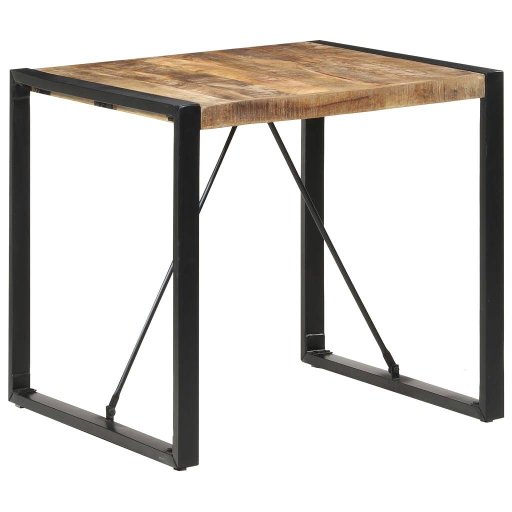 vidaXL - Eettafel - 80x80x75 - cm - ruw - mangohout