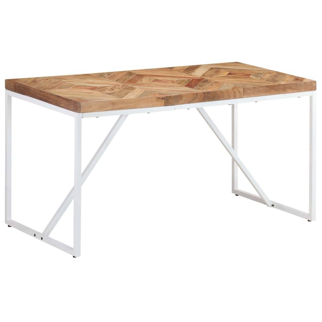 vidaXL - Eettafel - 140x70x76 - cm - massief - acaciahout - en - mangohout
