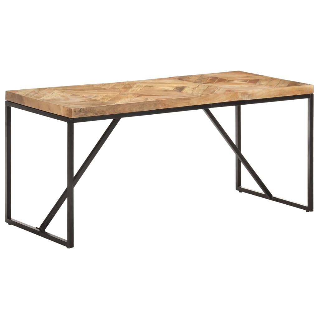 vidaXL - Eettafel - 160x70x76 - cm - massief - acaciahout - en - mangohout