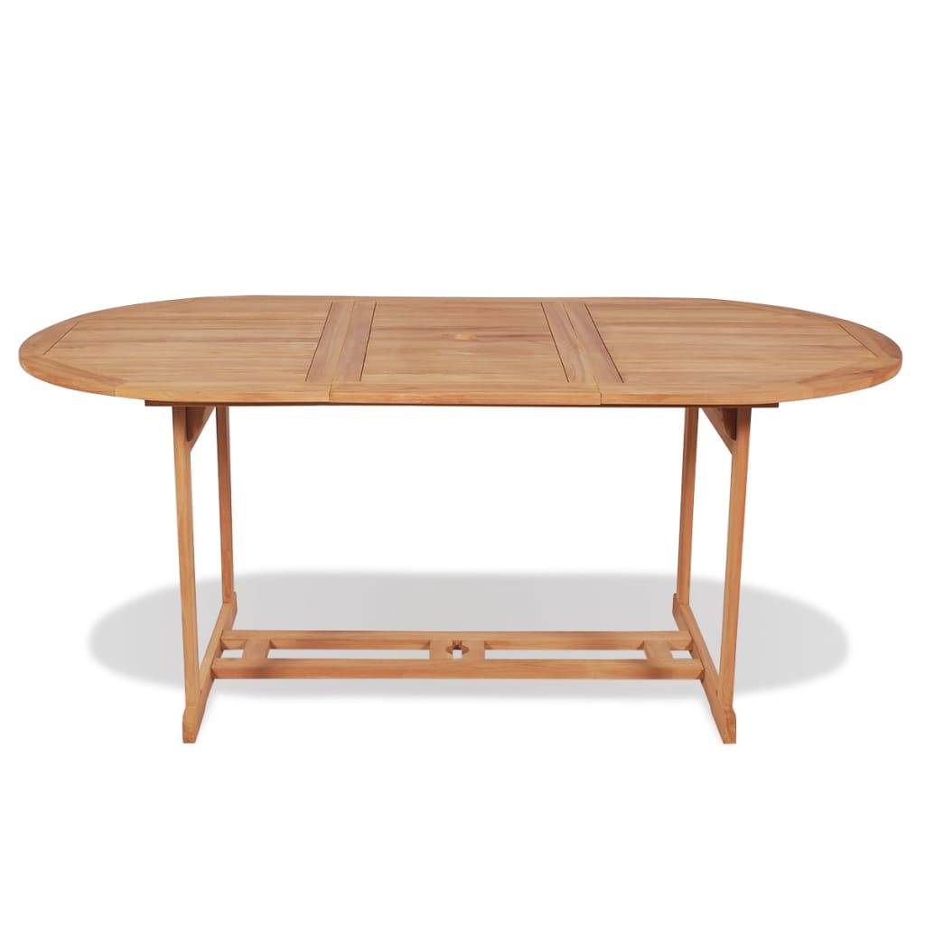vidaXL - Tuintafel - 180x90x75 - cm - massief - teakhout-1