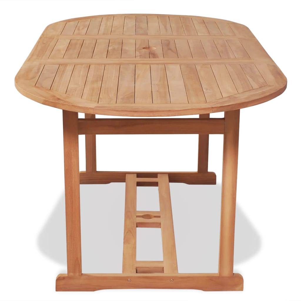 vidaXL - Tuintafel - 180x90x75 - cm - massief - teakhout-2