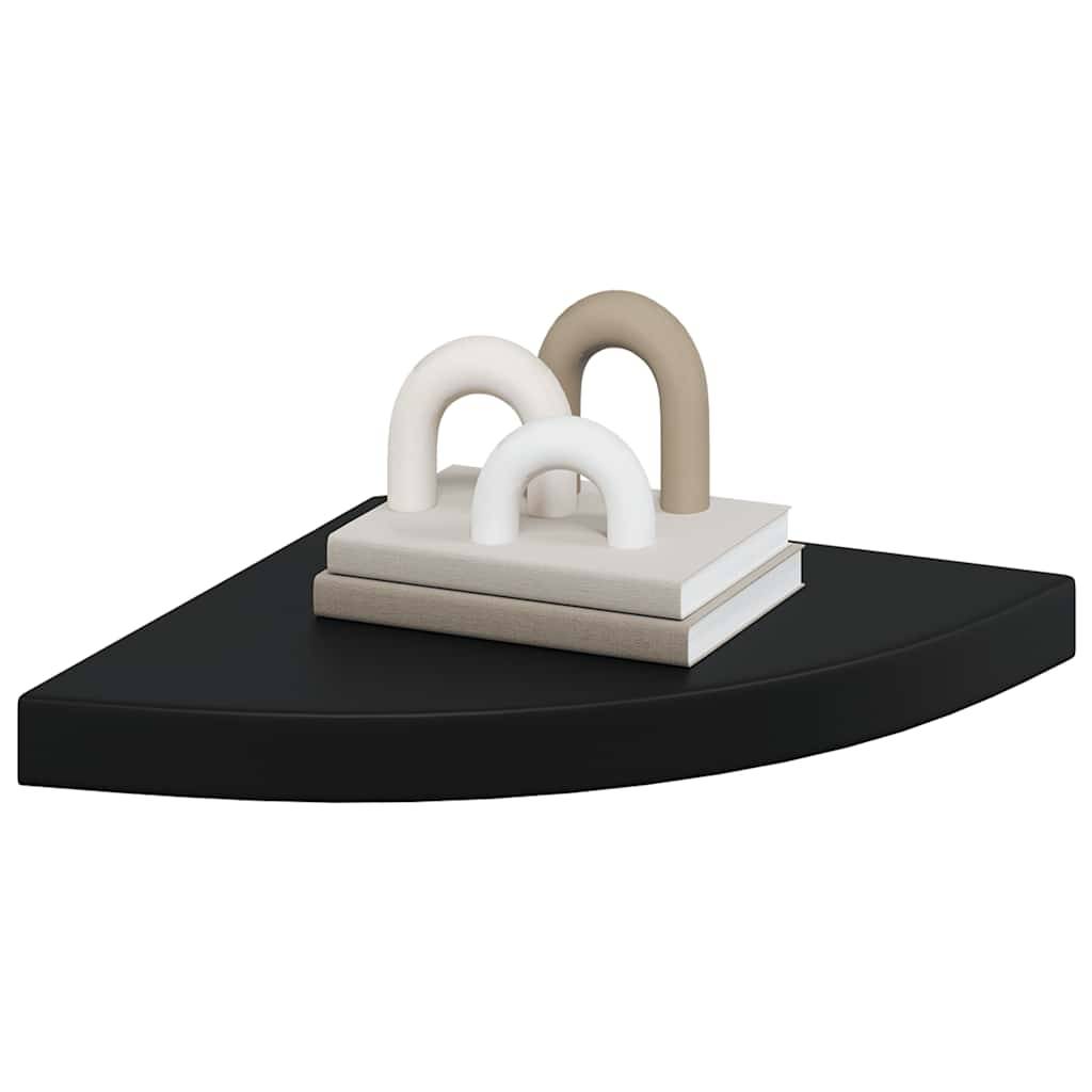 vidaXL - Hoekschap - zwevend - 35x35x3,8 - cm - MDF - zwart-4