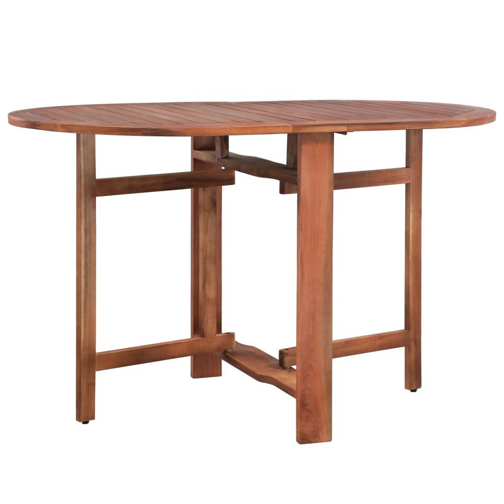 vidaXL - Tuintafel - 120x70x74 - cm - massief - acaciahout-1