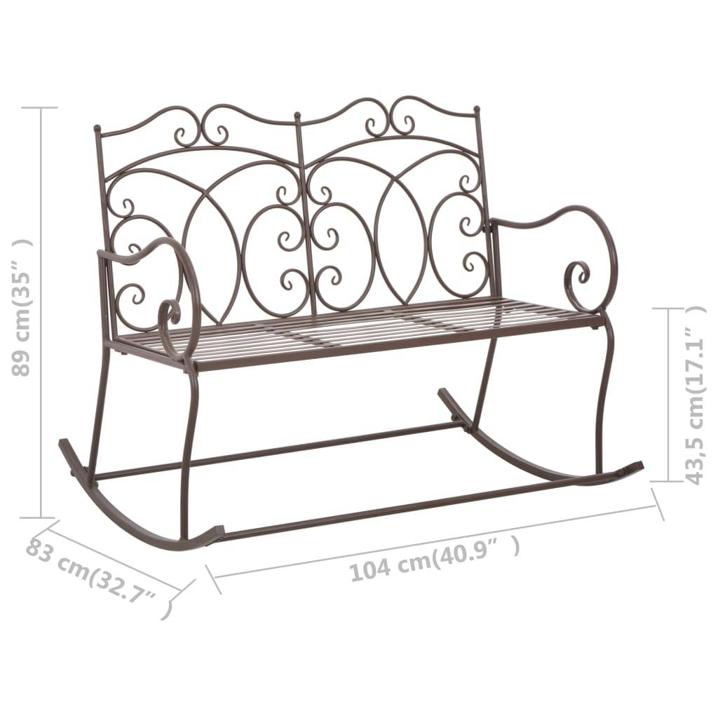 vidaXL - Tuinbank - 104 - cm - ijzer - antiekbruin-4