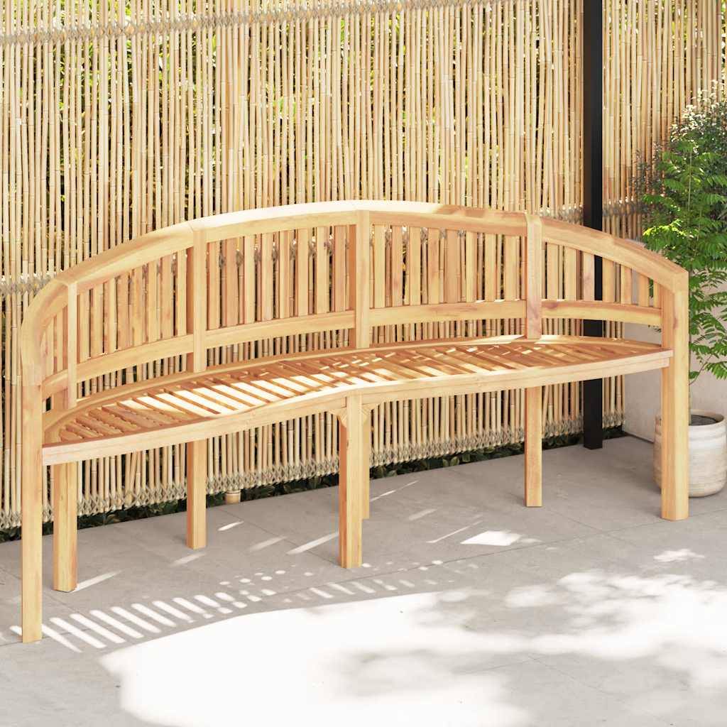 vidaXL - Bankje - banaanvormig - 200 - cm - massief - teakhout-0