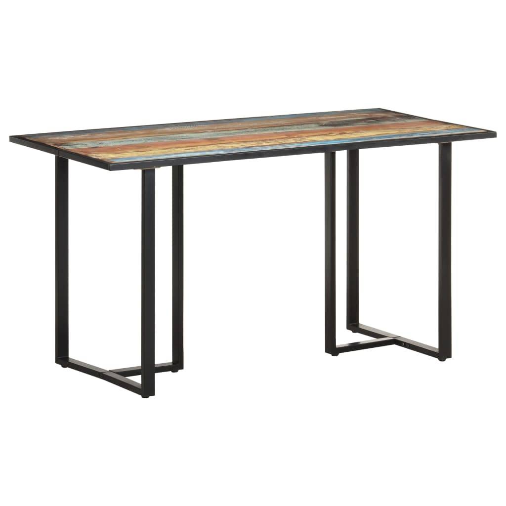 vidaXL - Eettafel - 140 - cm - massief - gerecycled - hout
