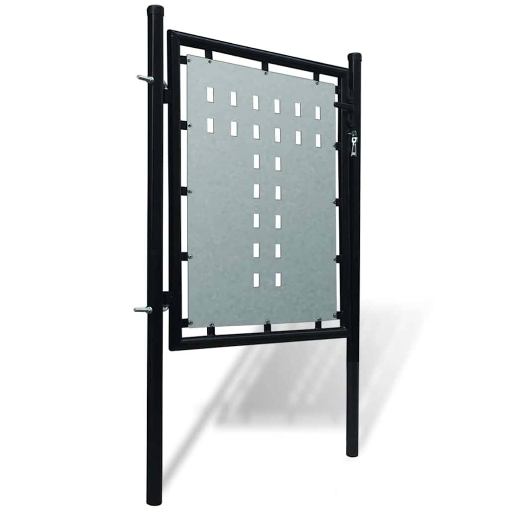 VidaXL Poort enkel 100x150 cm zwart-2