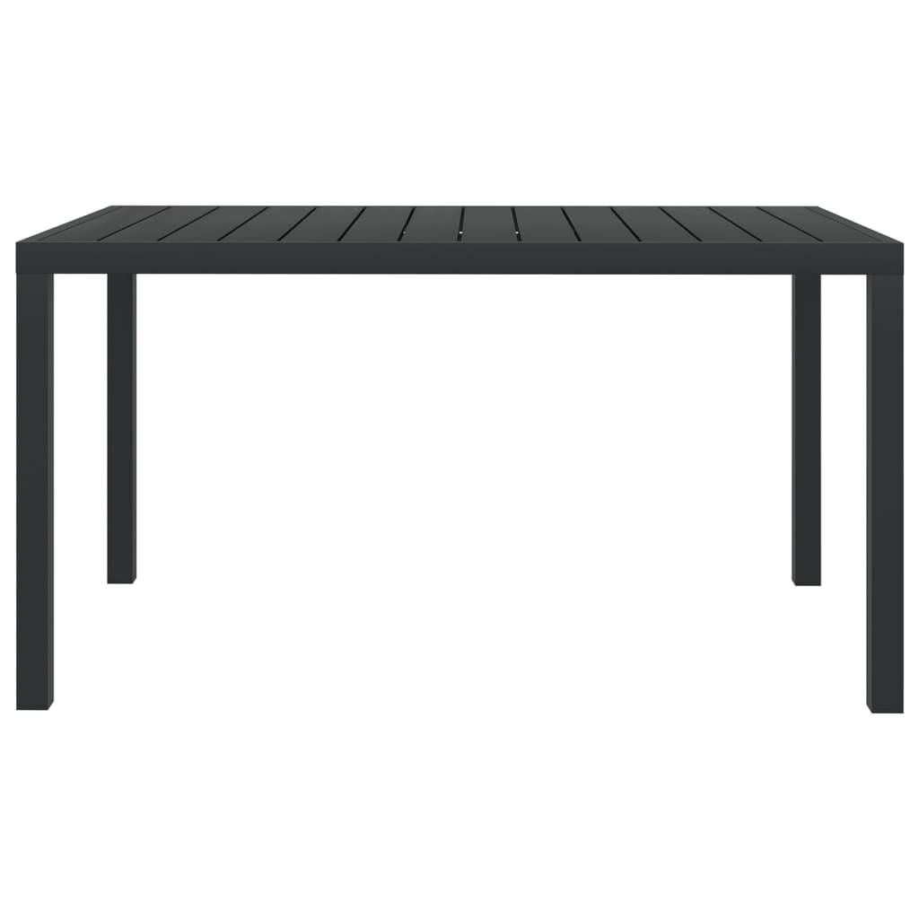 vidaXL - Tuintafel - 150x90x74 - cm - aluminium - en - HKC - zwart-1