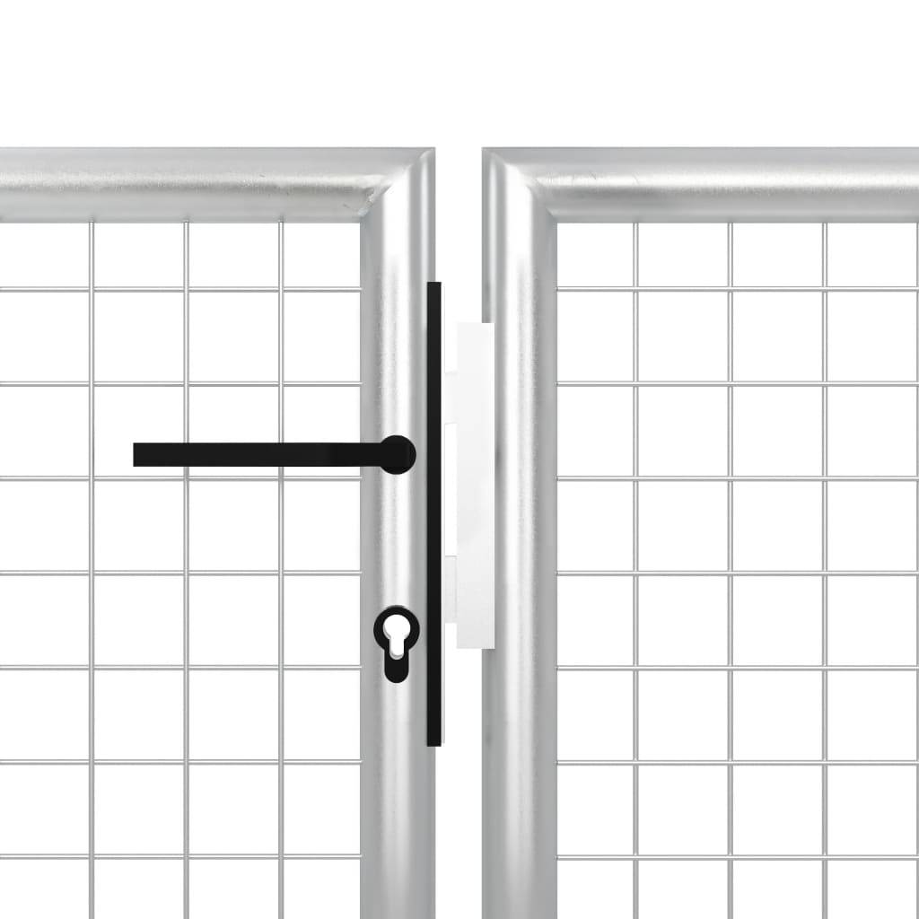 vidaXL-Poort-350x75-cm-staal-zilverkleurig-3