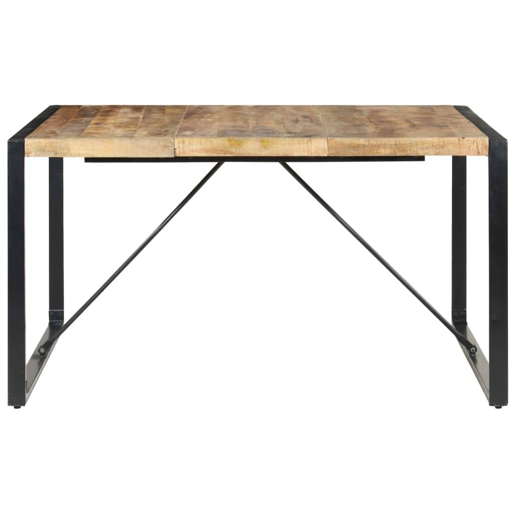 vidaXL - Eettafel - 140x140x75 - cm - ruw - mangohout-1