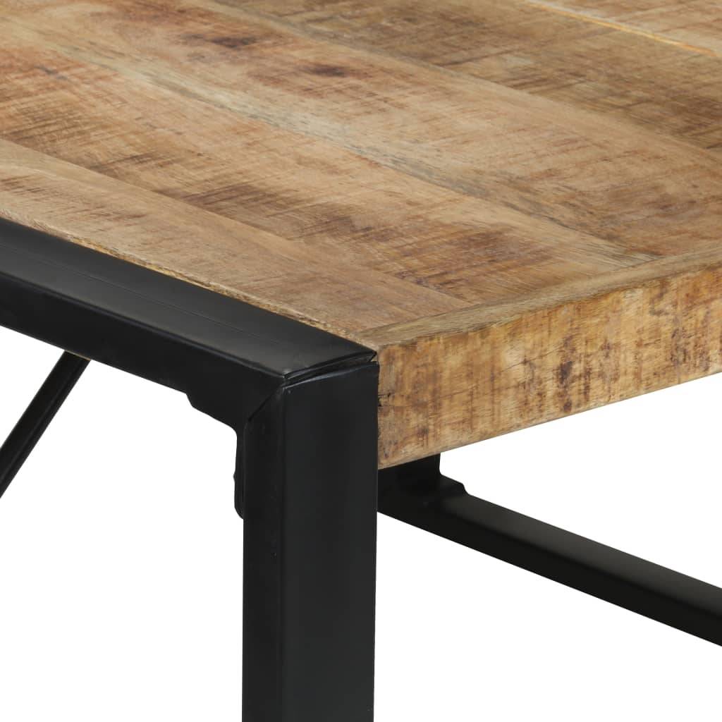 vidaXL - Eettafel - 140x140x75 - cm - ruw - mangohout-3