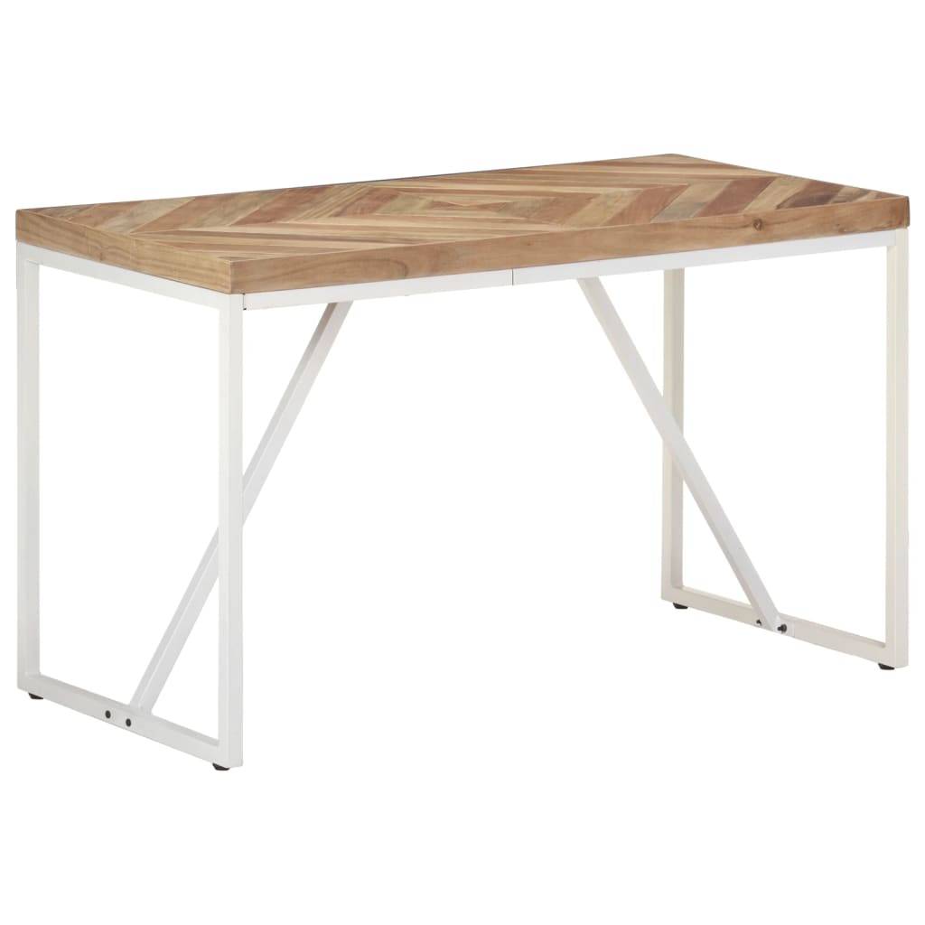 vidaXL - Eettafel - 120x60x76 - cm - massief - acaciahout - en - mangohout
