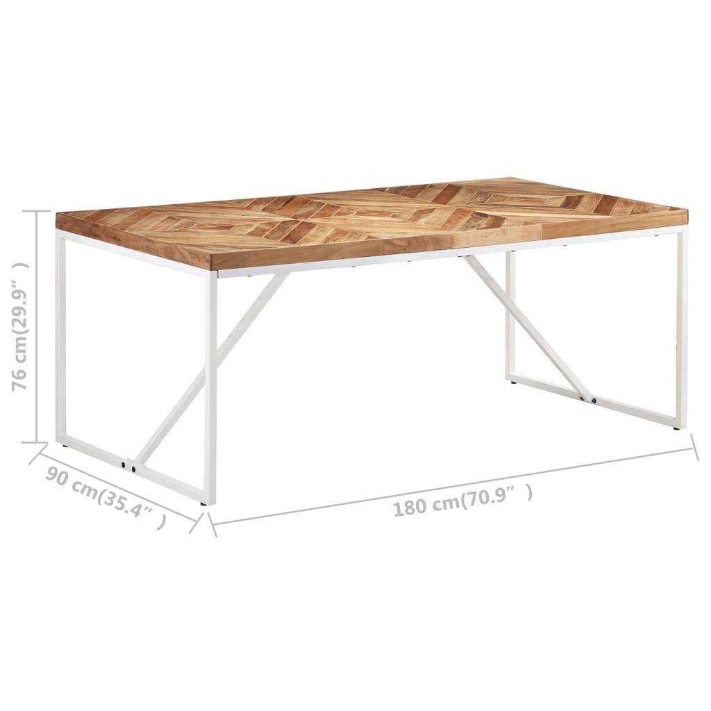 vidaXL - Eettafel - 180x90x76 - cm - massief - acaciahout - en - mangohout-4
