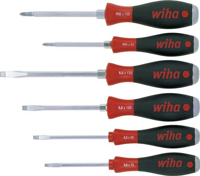 Schroevendraaierset 530 HK6 6-delig sleuf / PH meercomponentengrepen 6-kant-mes-0
