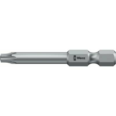 Bit met zeshoekige schacht, 'Wera'-logo; geschikt voor Torx-schroeven.