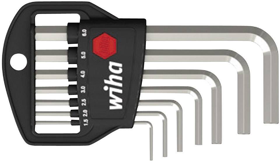 Wiha Inbus Haakse schroevendraaierset 1.5 mm, 2 mm, 2.5 mm, 3 mm, 4 mm, 5 mm, 6 mm 7-delig