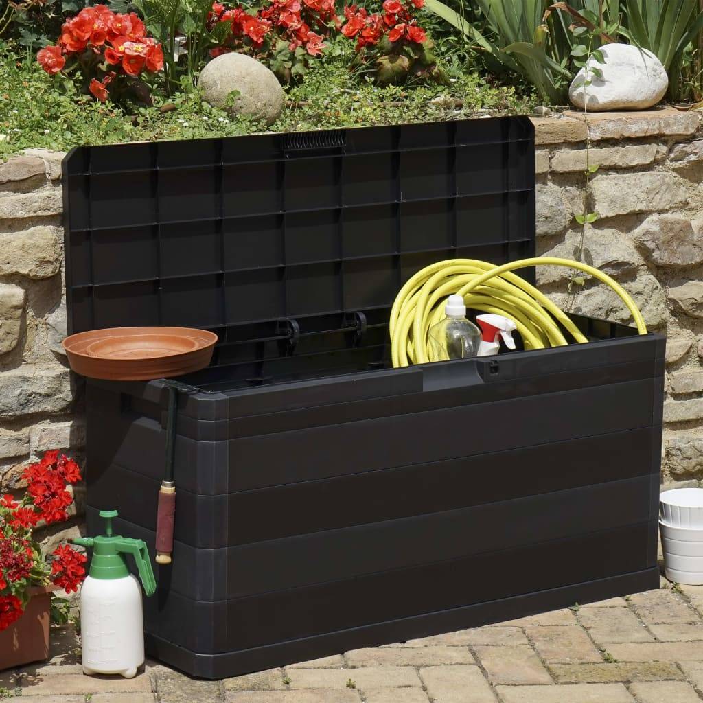 vidaXL - Tuinbox - 117x45x56 - cm - zwart-2