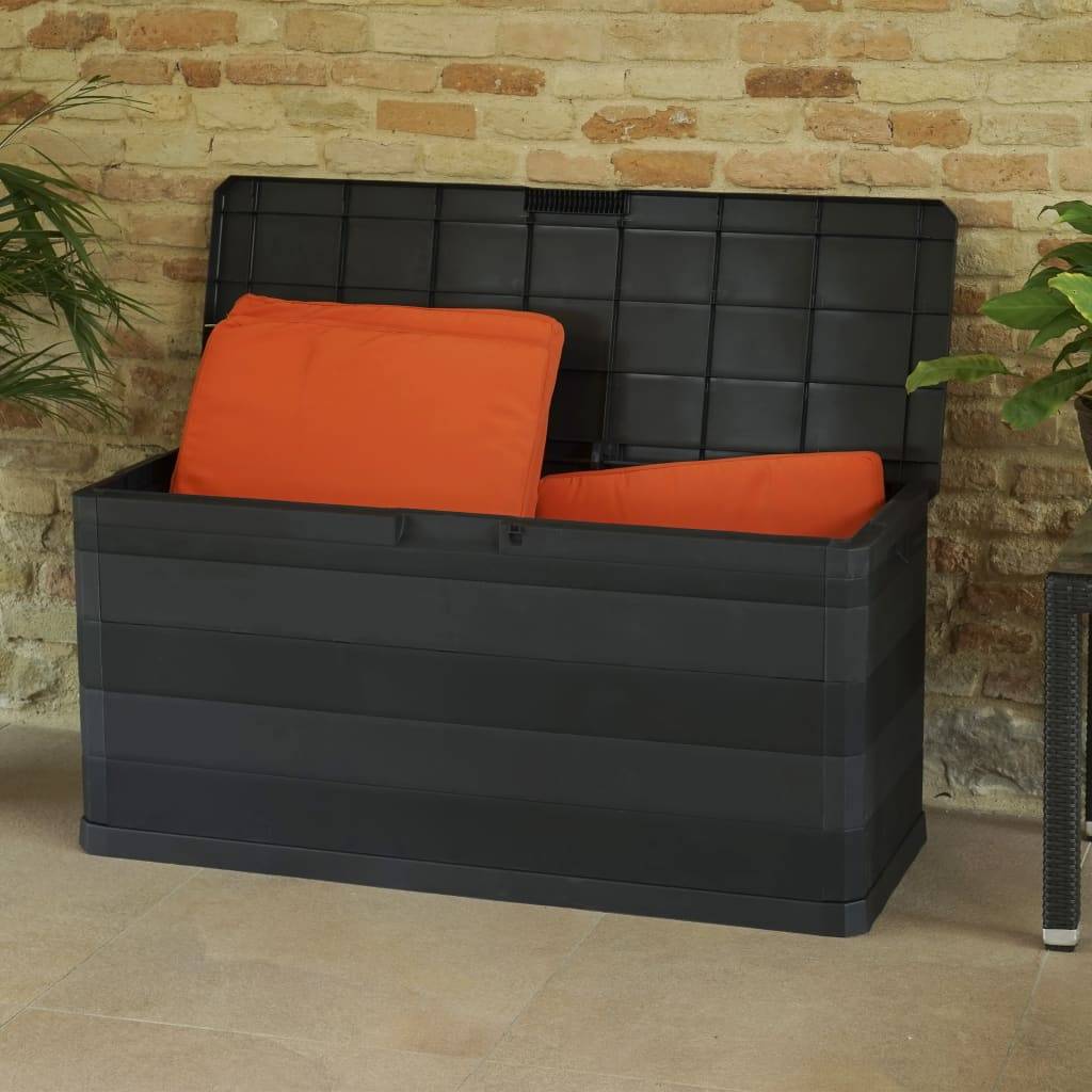 vidaXL - Tuinbox - 117x45x56 - cm - zwart-3