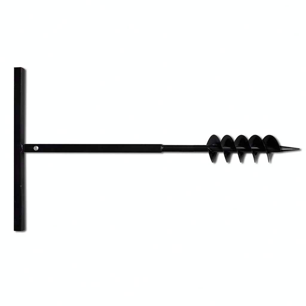 vidaXL - Grondboor - 100 - mm - met - 9 - m - verlengstuk - Staal-1