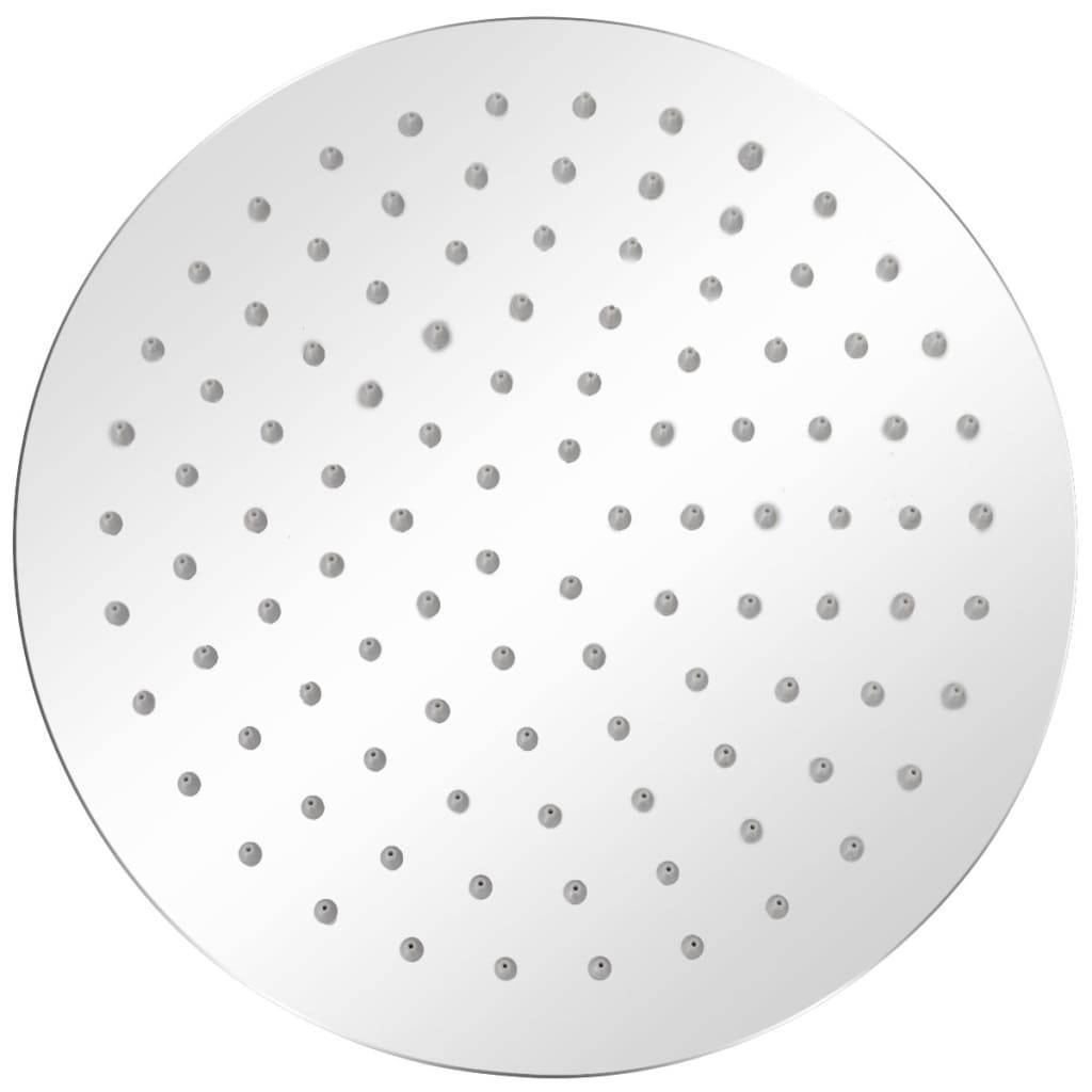 vidaXL - Regendouchekop - rond - 25 - cm - roestvrij - staal-1