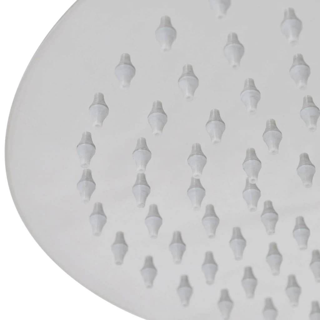 vidaXL - Regendouchekop - rond - 20 - cm - roestvrij - staal-1