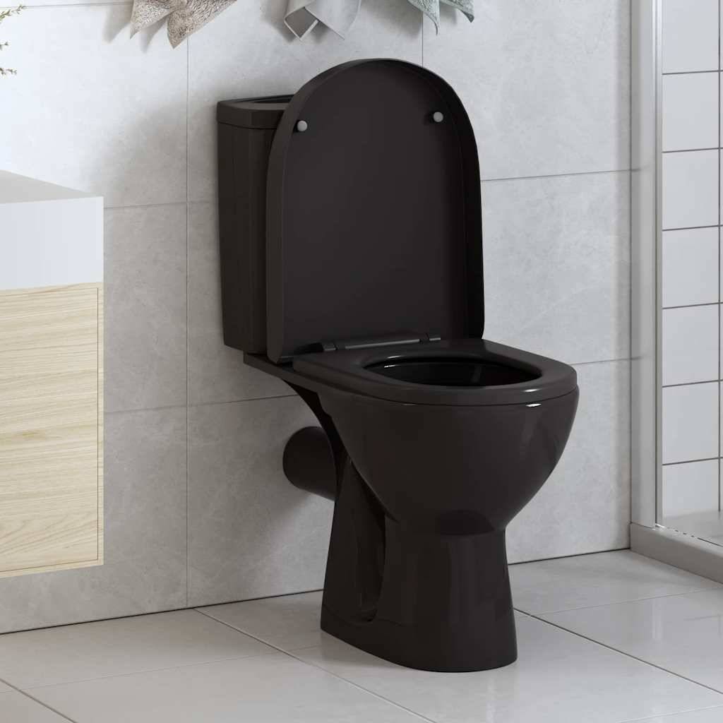 vidaXL - Toiletbril - soft-close - met - quick-release - ontwerp - zwart