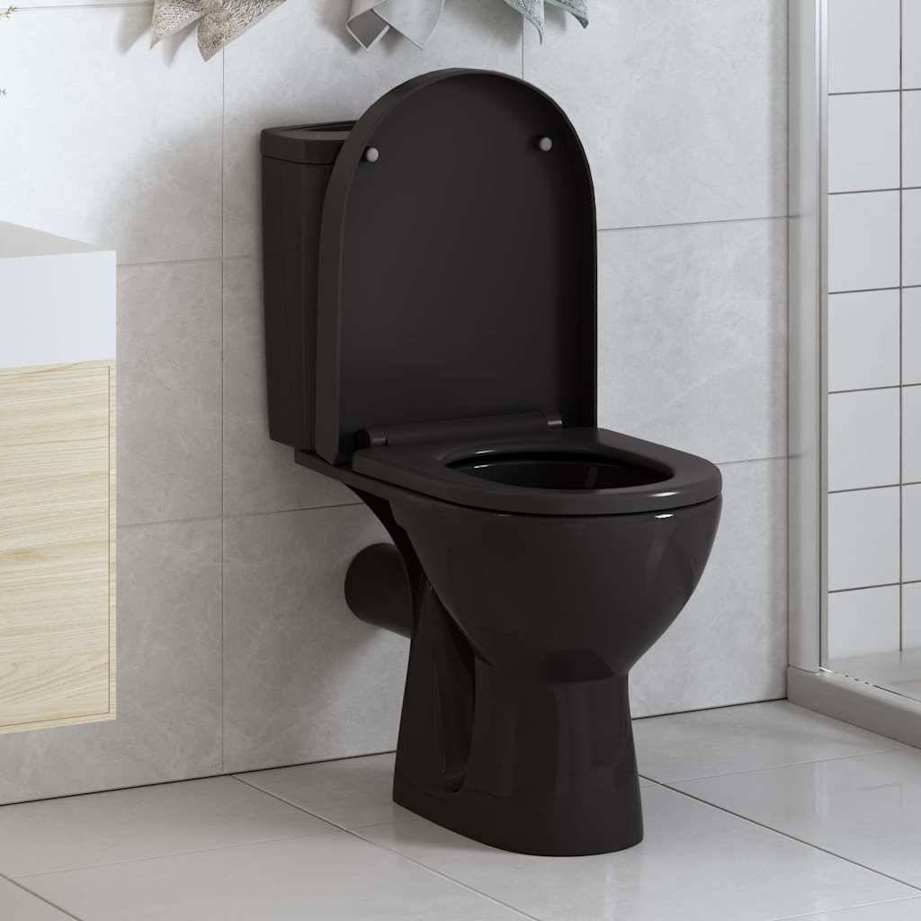 vidaXL - Toiletbril - soft-close - met - quick-release - ontwerp - zwart