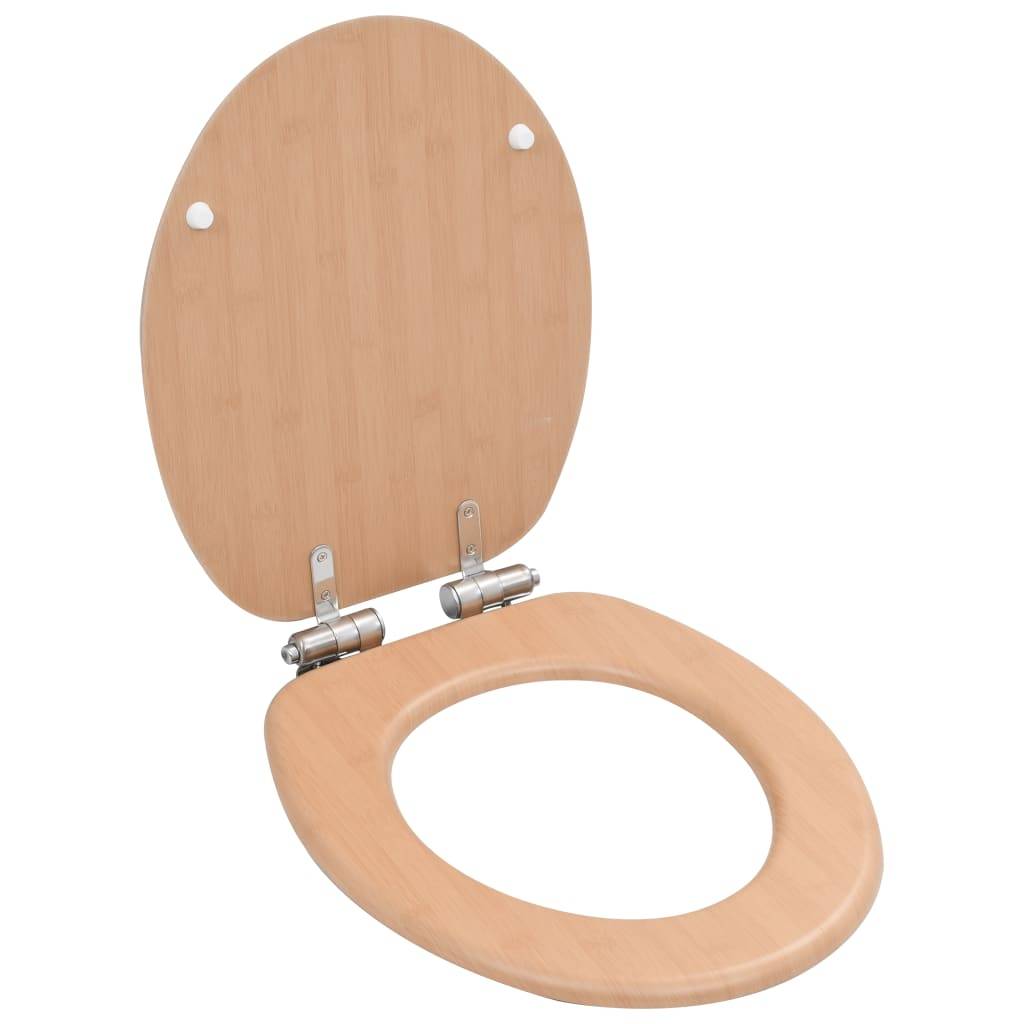 Vidaxl toiletbril met soft-close deksel bamboe mdf 87184757227868718475722786