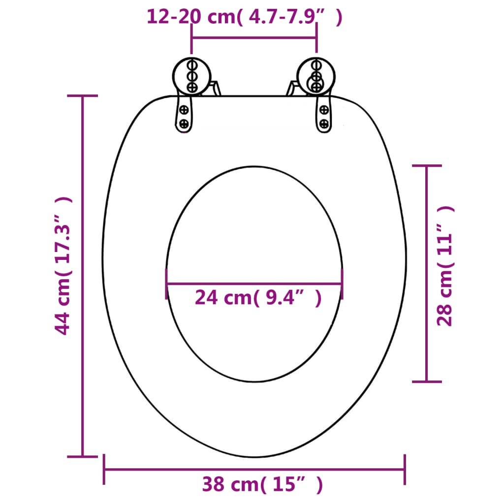 vidaXL - Toiletbril - met - deksel - diepzee - MDF-4