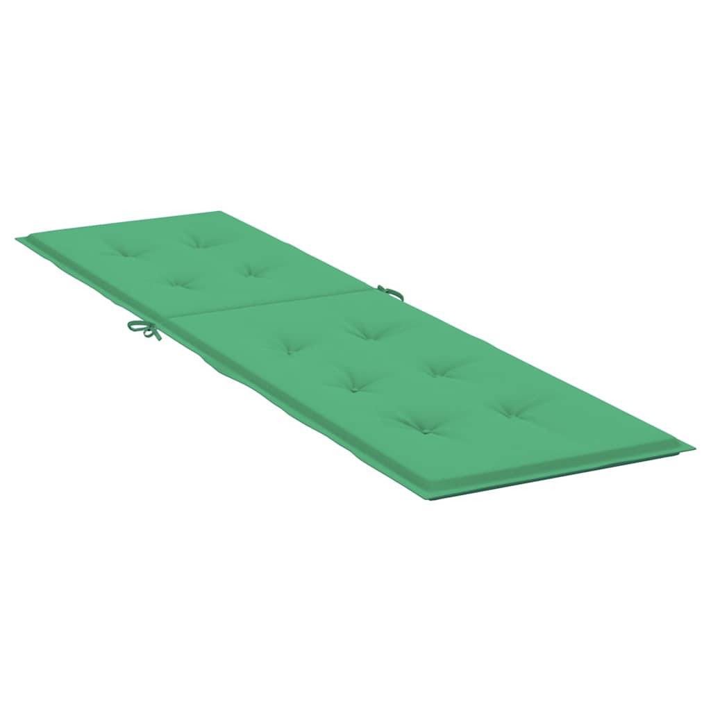 VidaXL Terrasstoelkussen (75+105)x50x4 cm groen-3
