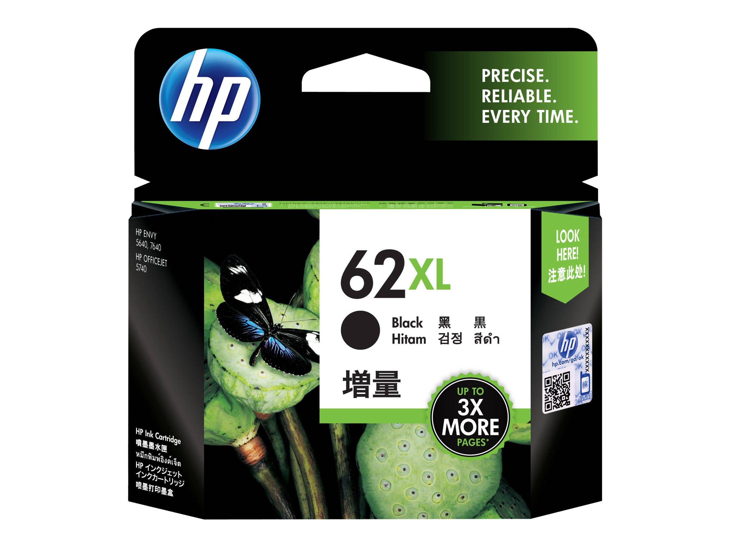 HP 62XL - 12 ml - High Yield - Zwart - origineel - inktcartridge-0