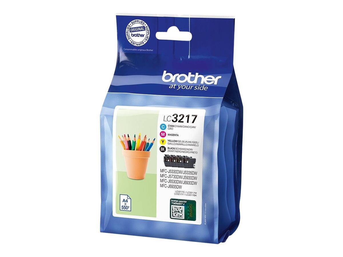 Brother printercartridge LC-3217 VALDR origineel combinatiepakket zwart, cyaan, magenta, geel LC3217VALDR-0