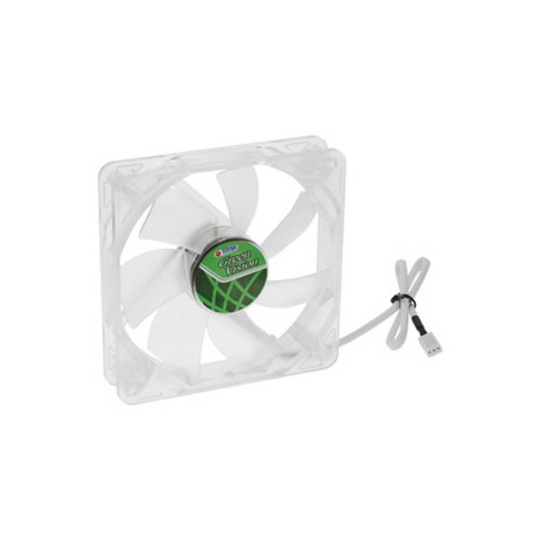 Titan Green Vision ventilator (case fan) voor in de PC met Z-Axis lager en super stil - 120 x 120 x 25 mm