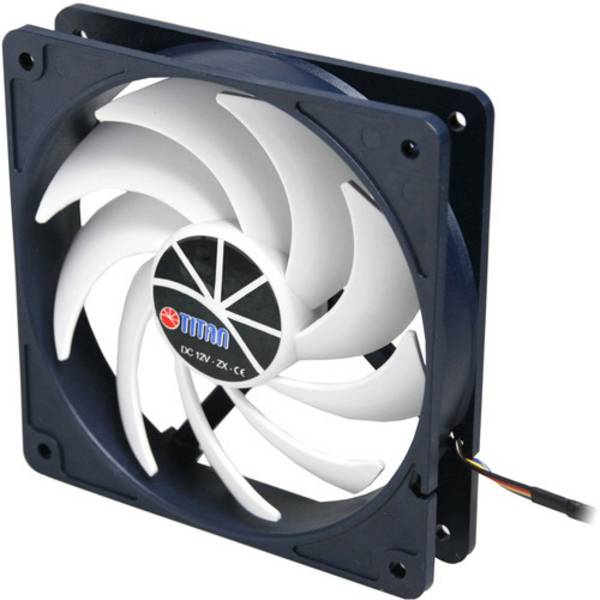 Titan Kukri-series ventilator (case fan) voor in de PC met Z-Axis lager en PWM-functie - 140 x 140 x 25 mm