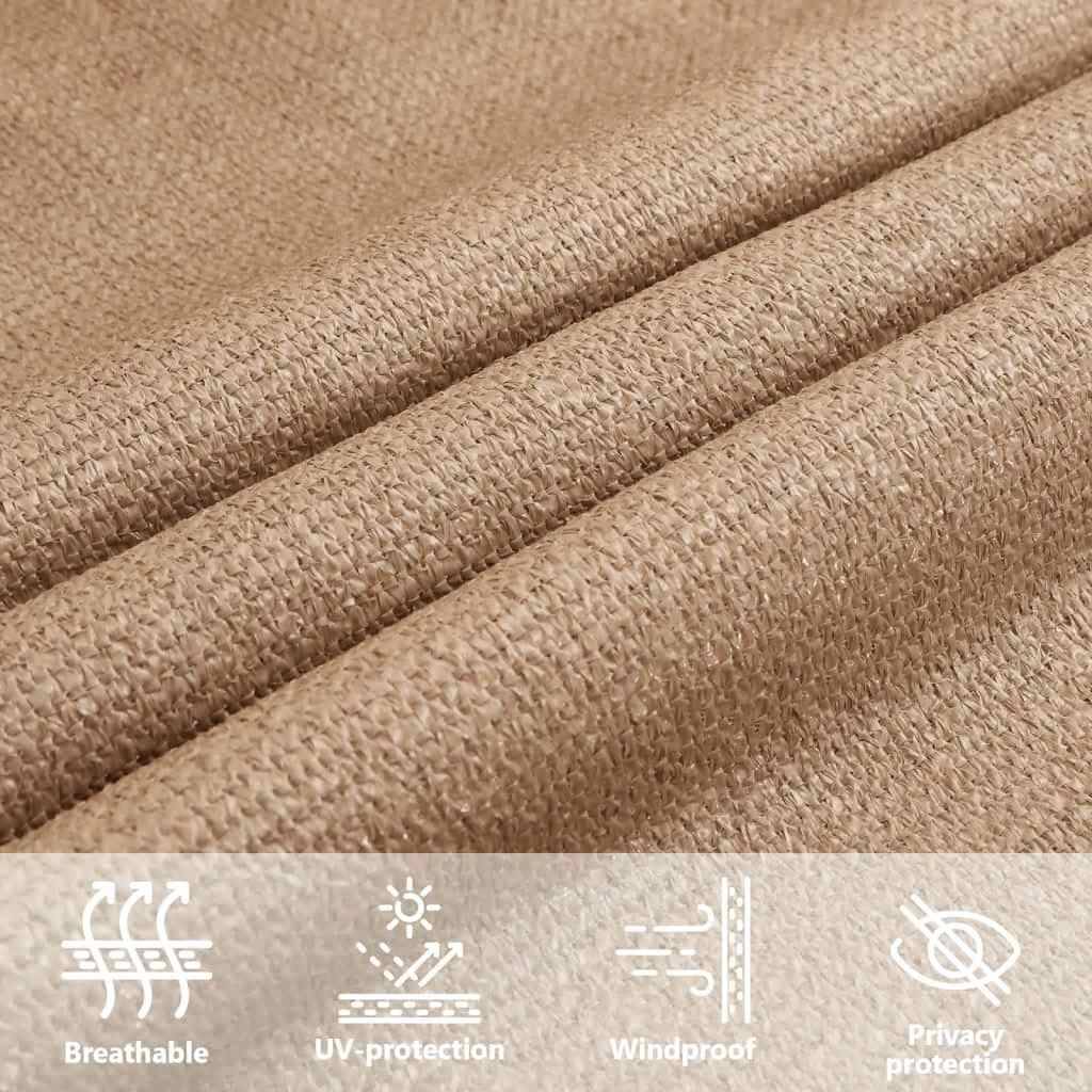 vidaXL - Zonnezeil - 160 - g/m² - 3x3x3 - m - HDPE - taupe-1