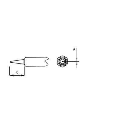 Weller NT 1 Soldeerpunt Ronde vorm Grootte soldeerpunt 0.25 mm Lengte soldeerpunt: 9 mm Inhoud: 1 stuk(s)