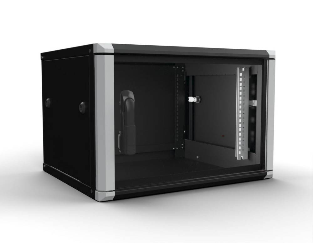 Enoc Wandschrank 6HE 2tlg. sw W2 6-65-S-1