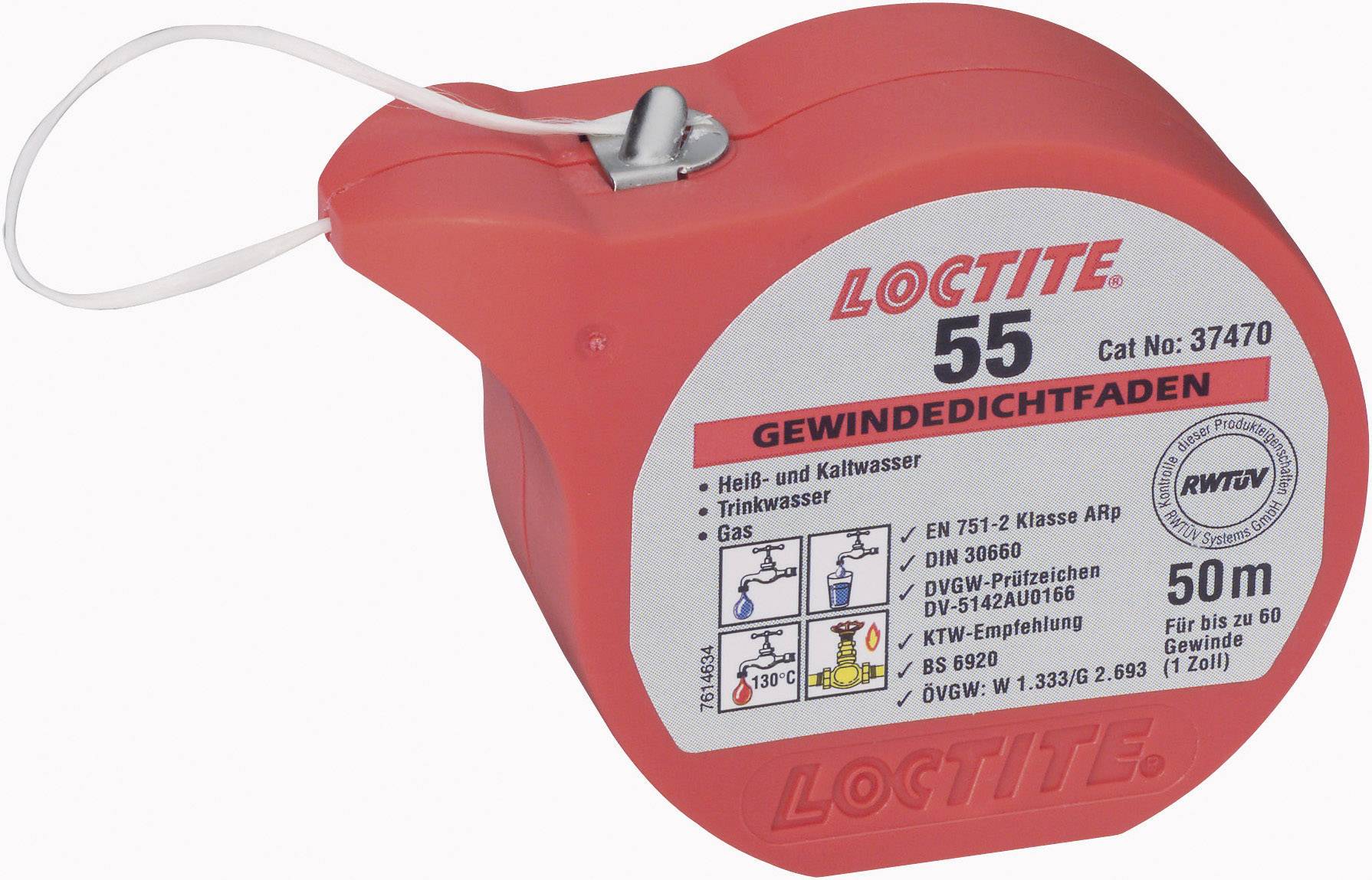 LOCTITE® 55 Schroefdraadafdichtingsproduct Kleur (specifiek): Wit 50 m