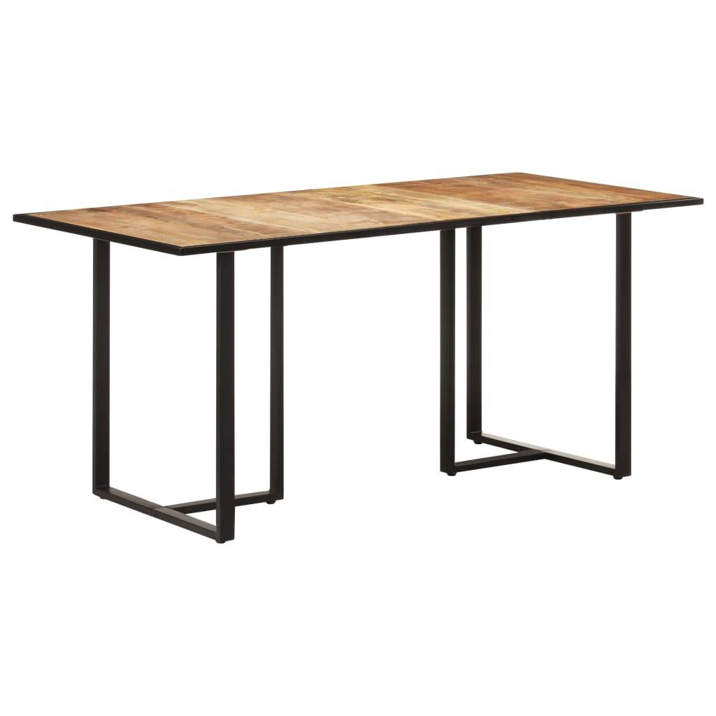 vidaXL - Eettafel - 160 - cm - ruw - mangohout-0