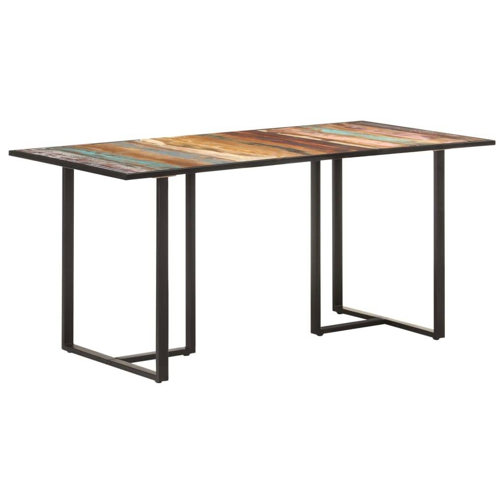 vidaXL - Eettafel - 160 - cm - massief - gerecycled - hout
