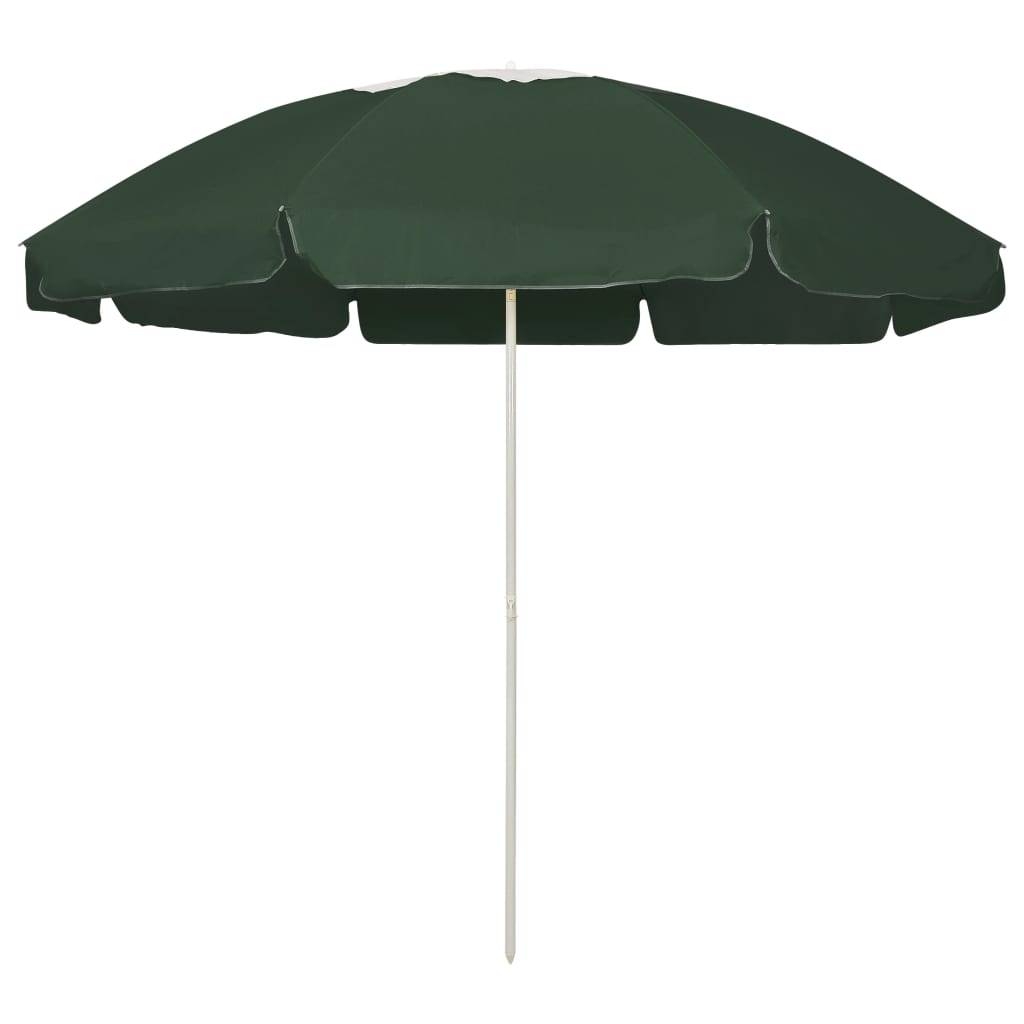 Vidaxl strandparasol 240 cm groen 87202861496838720286149683-0