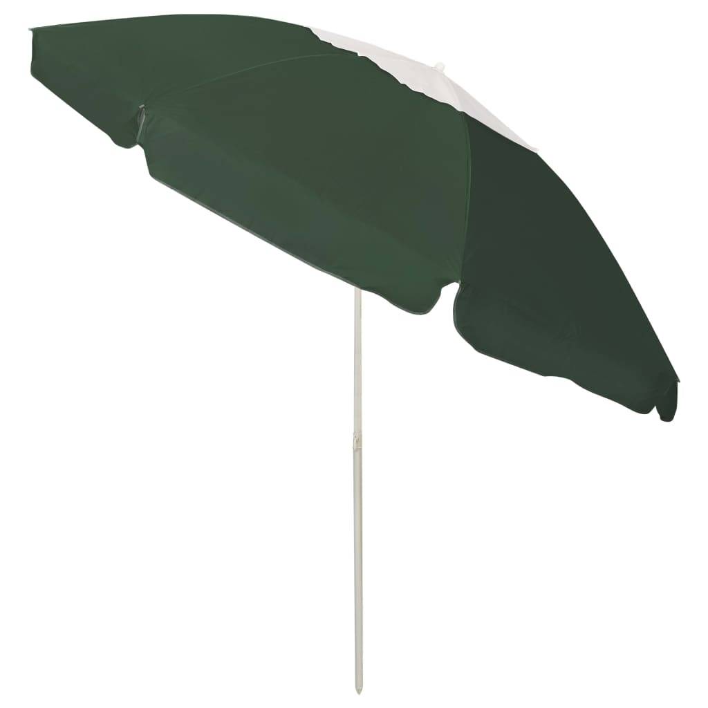Vidaxl strandparasol 240 cm groen 87202861496838720286149683-2