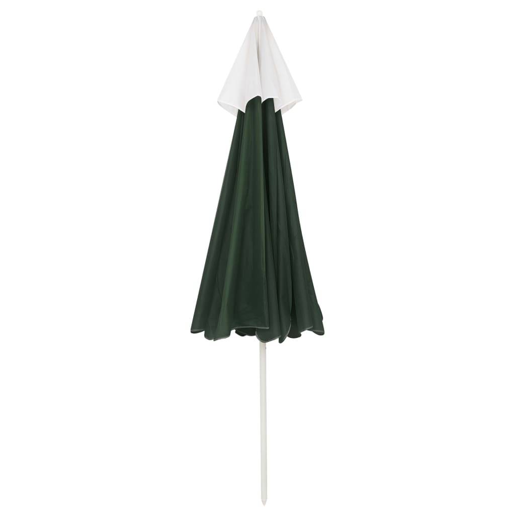 Vidaxl strandparasol 240 cm groen 87202861496838720286149683-3