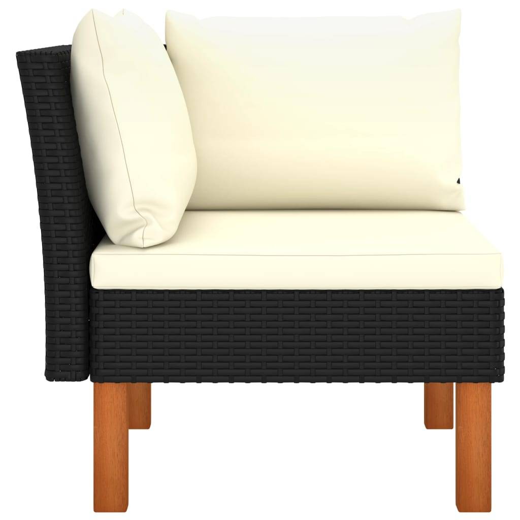 vidaXL - Hoekbanken - 2 - st - poly - rattan - en - massief - eucalyptushout-2
