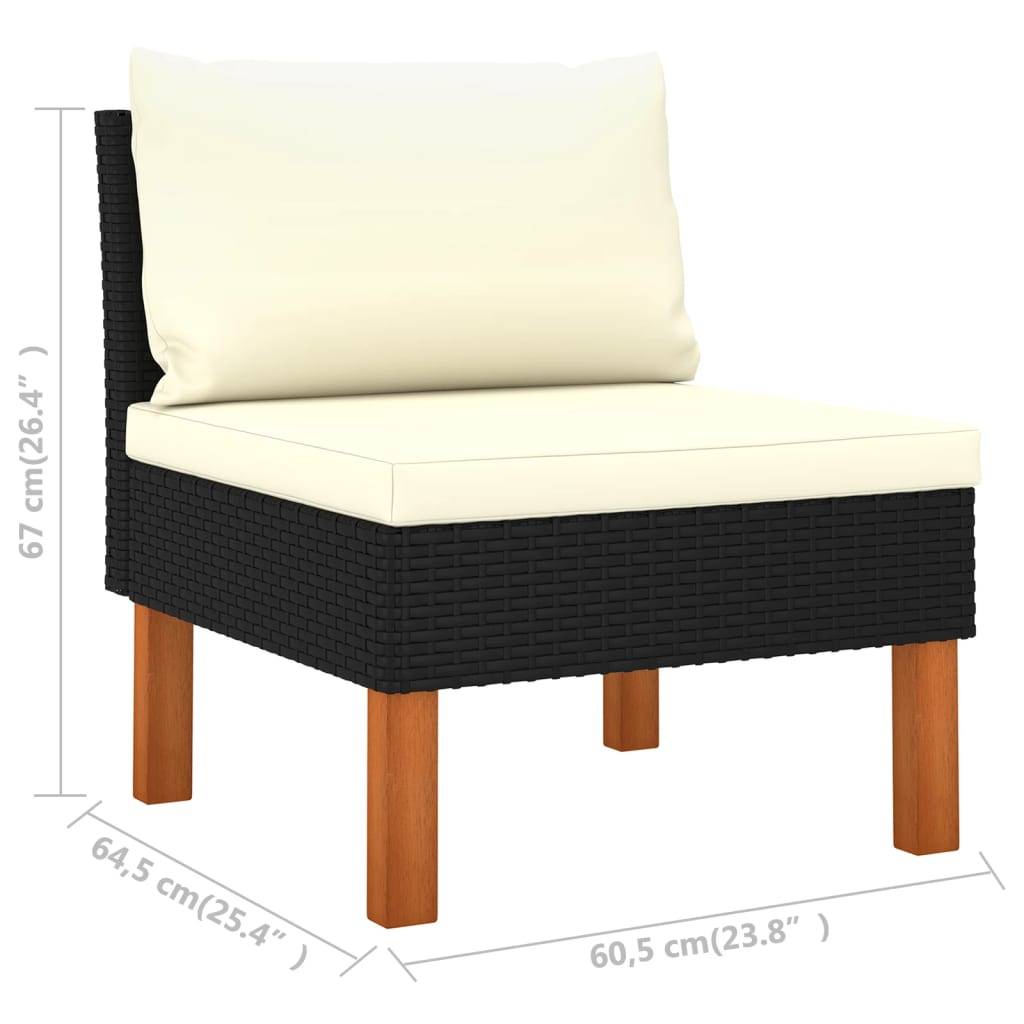 vidaXL - Middenbanken - 2 - st - poly - rattan - en - massief - eucalyptushout-3