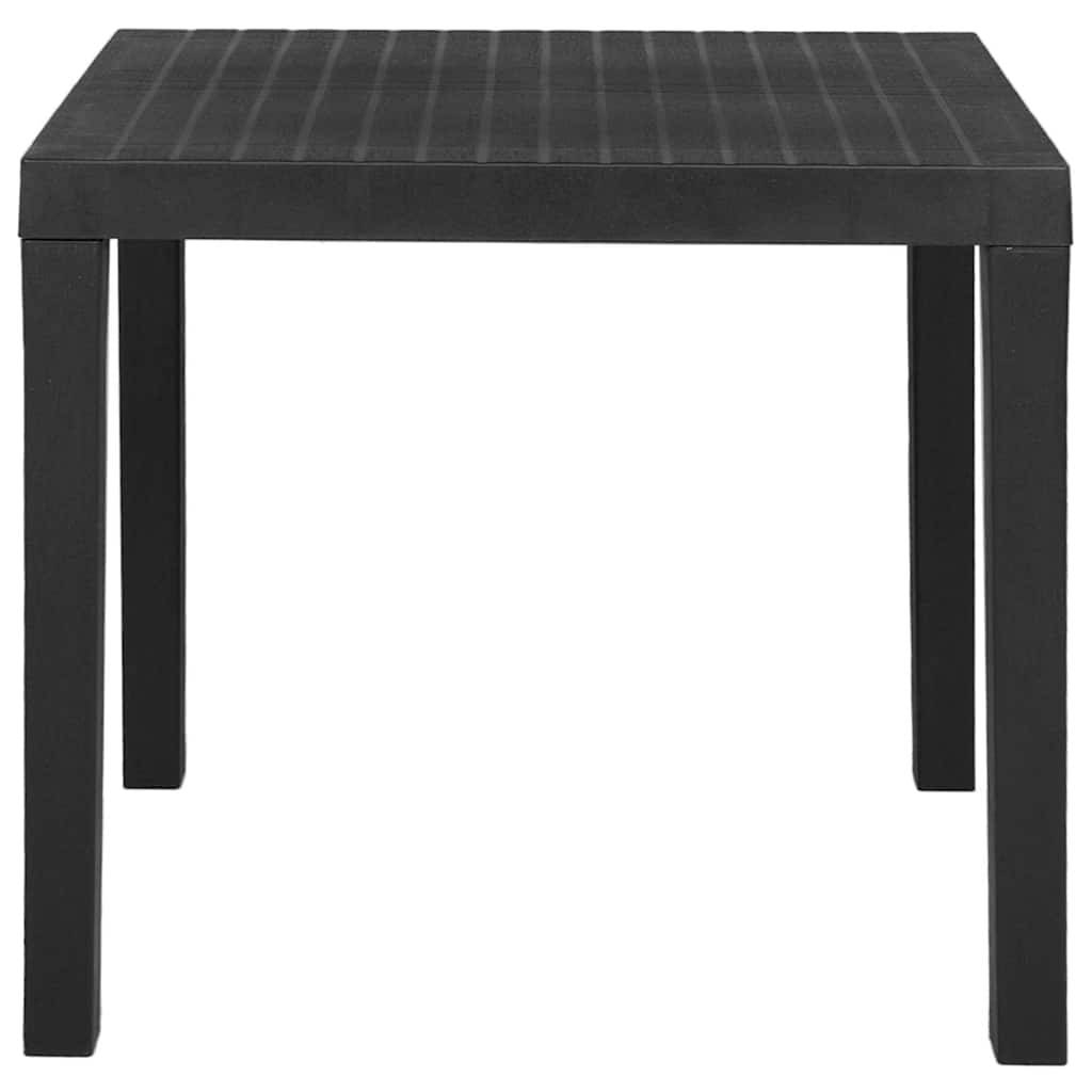 vidaXL - Tuintafel - 79x65x72 - cm - kunststof - grijs-1
