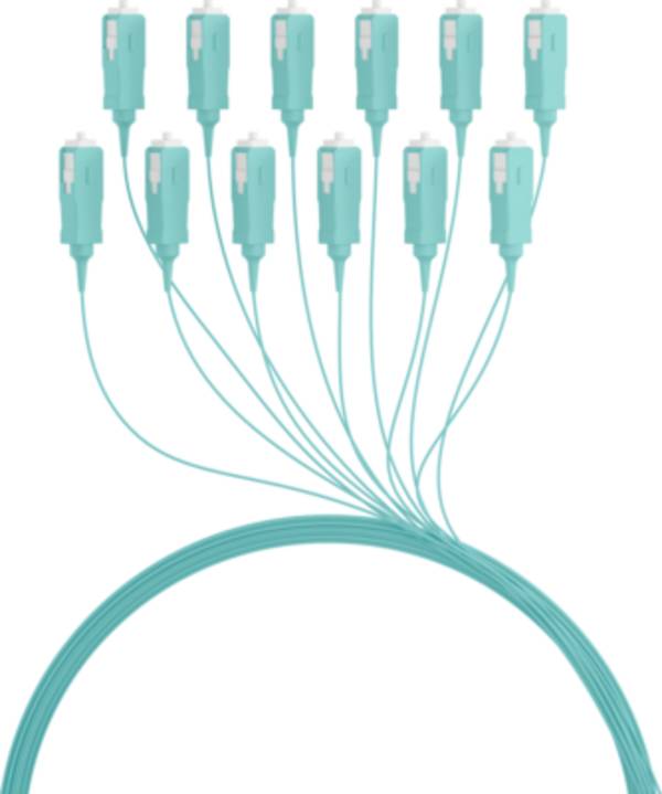 EFB vezel pigtail SC 50/125 OM3 aqua, 2m