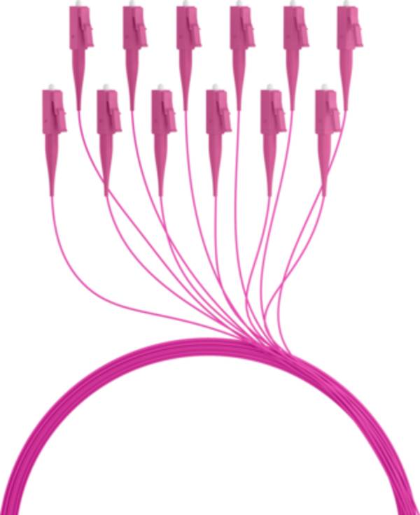 EFB vezel pigtail LC 50/125 OM4, violet, 2m