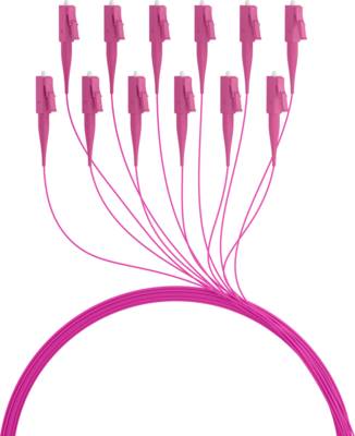 EFB vezel pigtail LC 50/125 OM4, violet, 2m-0