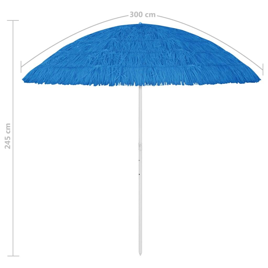 VidaXL Strandparasol Hawaï 300 cm blauw-3